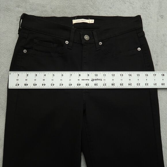 Levi's Jeans Women's Size 4M Black Mid-Rise Classic Straight Denim 29" Inseam - Picture 7 of 16